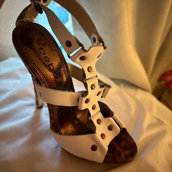 Y2K BEBE Giraffe print fur platform heels - Picture 6 of 8